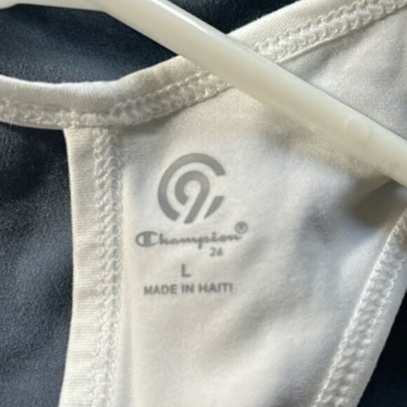 C9 Champion White FLOWY Squats Racerback Peephole Back Tank Top Large #M-082 - Picture 3 of 4